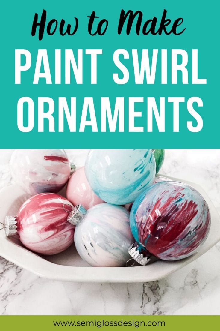 Make Your Own Christmas Ornaments: Paint Swirl Ornament